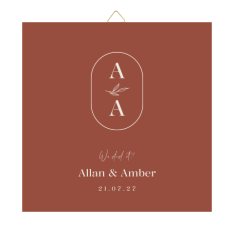 Tegeltje trouwhuisstijl Autumn Chique