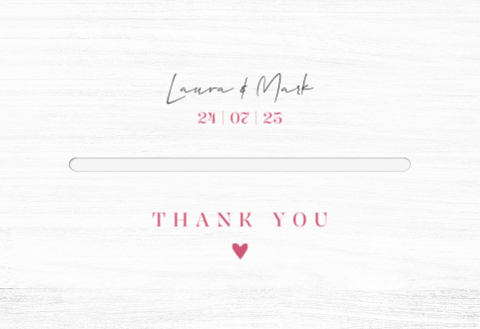 Enveloppenkist bruiloft wit Pink Promise