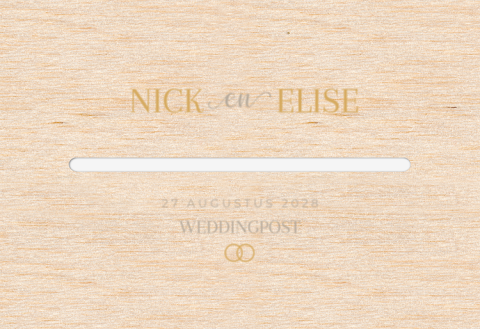 Enveloppenkist bruiloft hout Elegant Wave