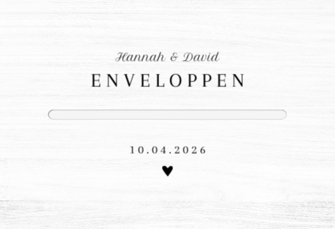 Enveloppenkist bruiloft wit Classic Monogram