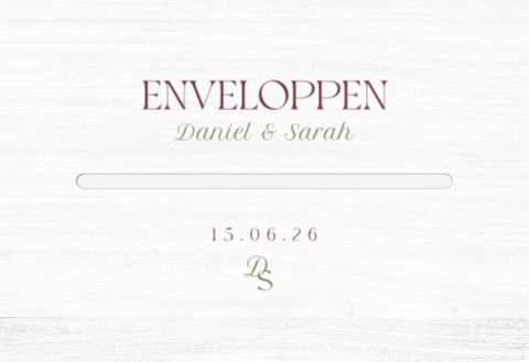 Enveloppenkist bruiloft wit Heritage Love