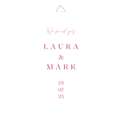 Tegeltje trouwhuisstijl Pink Promise