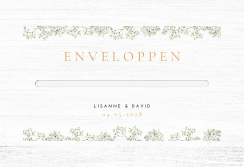 Enveloppenkist bruiloft wit Ivory Blossoms