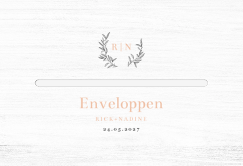 Enveloppenkist bruiloft wit Classic Leaves