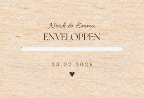 Enveloppenkist bruiloft hout Velvet Brown