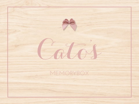 Memory box baby geboortekaartje Cato strikje