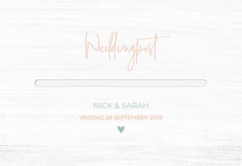 Enveloppenkist bruiloft wit Botanical Chic