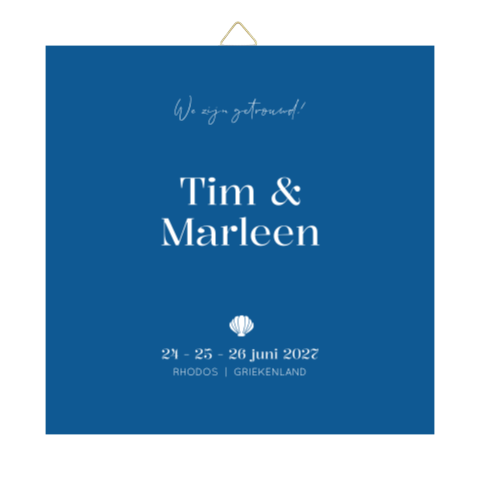 Tegeltje trouwhuisstijl Beach Vibes