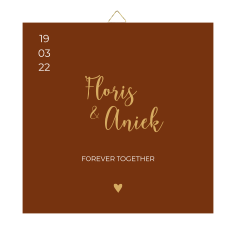 Tegeltje trouwhuisstijl Romantic Red