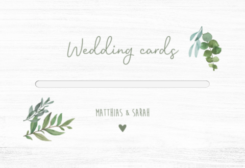 Enveloppenkist bruiloft wit Botanical Leaves