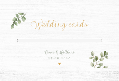 Enveloppenkist bruiloft wit Eucalyptus Elegance