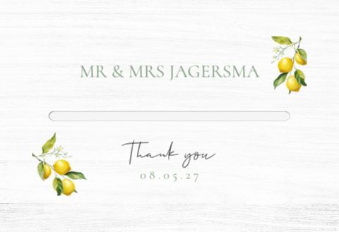 Enveloppenkist bruiloft wit Lemon Love