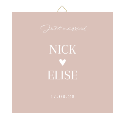 Tegeltje trouwhuisstijl Layers of Love