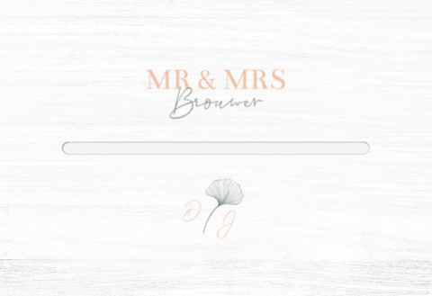 Enveloppenkist bruiloft wit Ginkgo Love