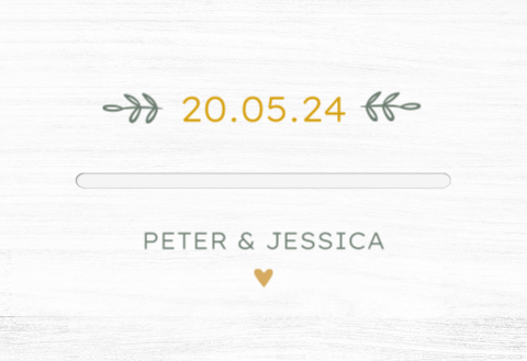 Enveloppenkist bruiloft wit Shining Love