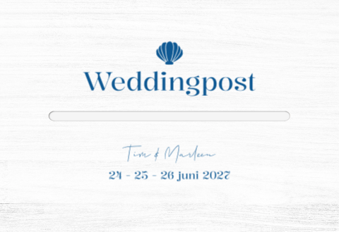 Enveloppenkist bruiloft wit Beach Vibes