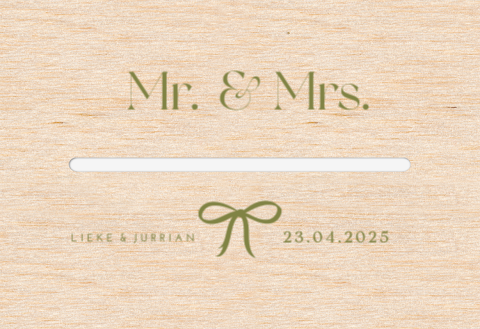 Enveloppenkist bruiloft hout Chic Bow