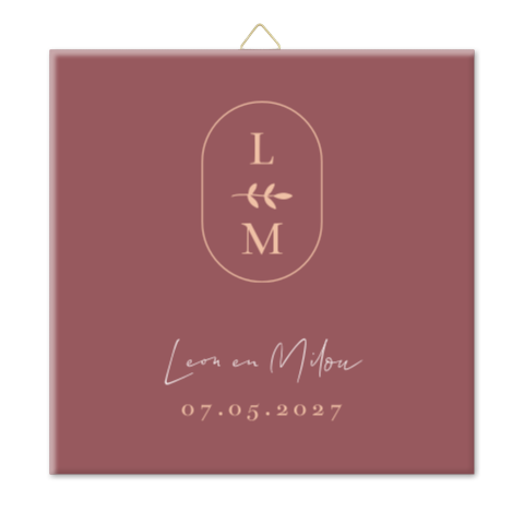 Tegeltje trouwhuisstijl Bohemian Love