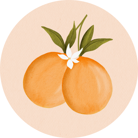 Sluitsticker Sinaasappel Peach Achtergrond