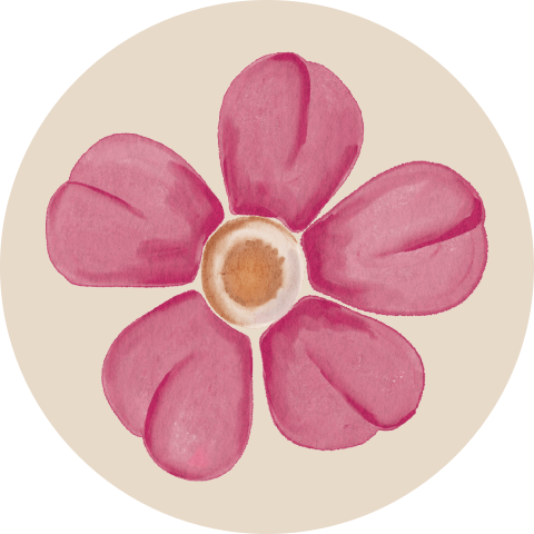 Sluitsticker Bloem Roze