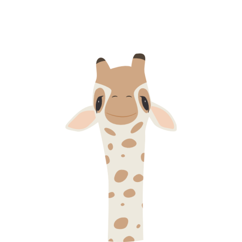 Sluitsticker Girafje Witte Achtergrond