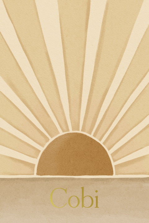 Geboortekaartje Zonnestralen Beige Oker