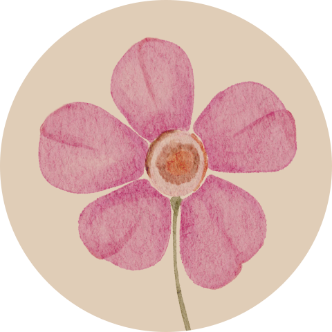 Sluitsticker Bloem Roze