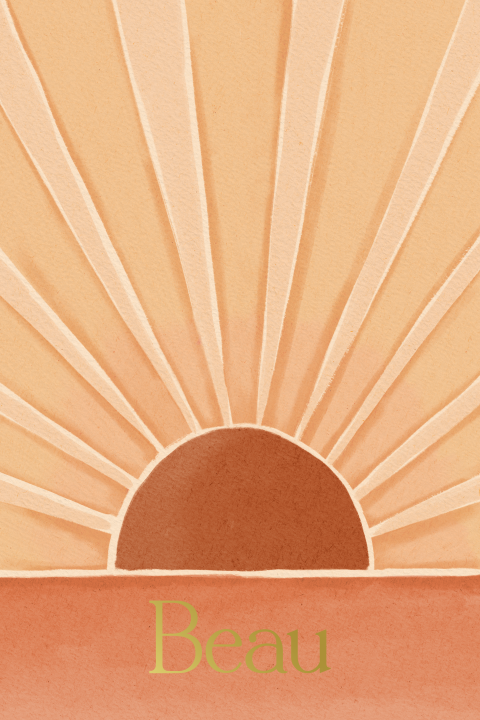 Geboortekaartje Zonnestralen Terra Oranje