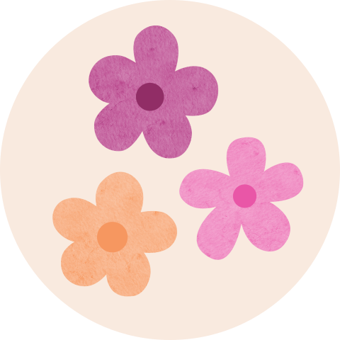 Sluitsticker Gekleurde Bloemen