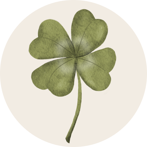 Sluitsticker Klavertje Vier Groen