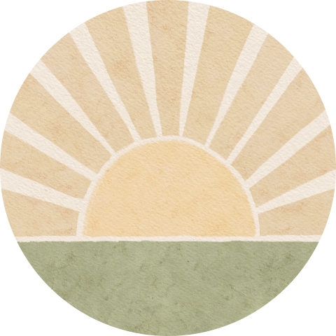 Sluitsticker Zonnestralen Pastel Groen Geel