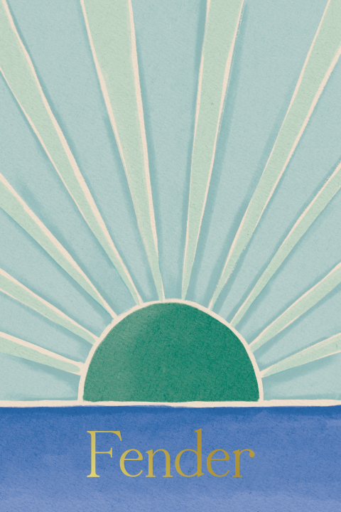 Geboortekaartje Zonnestralen Groen Blauw