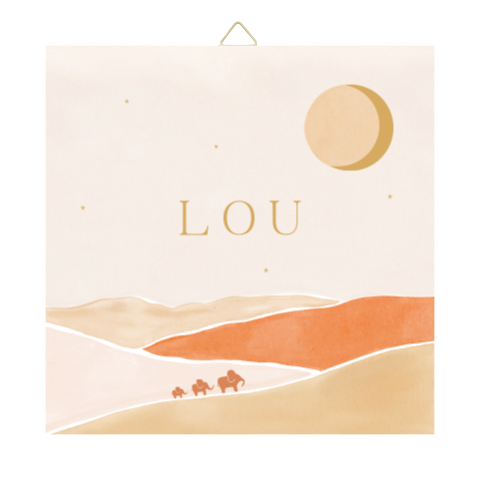 Tegeltje Olifantjes Landschap Terra