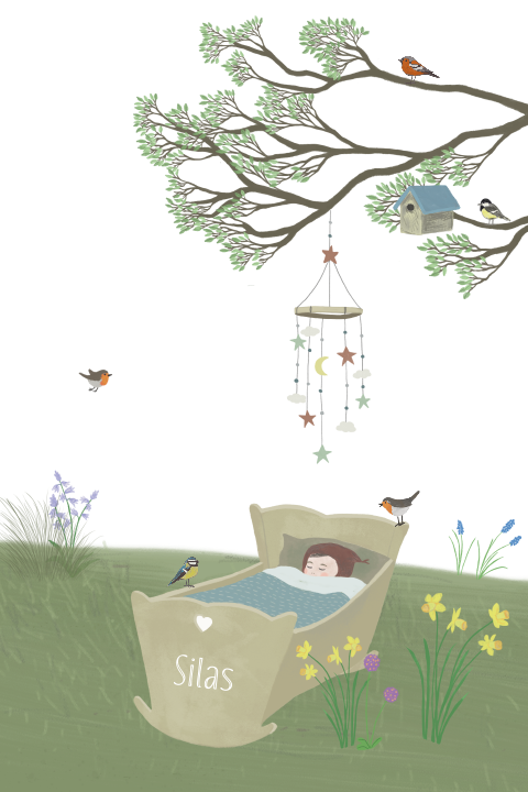 Poster Ledikant vogels lente