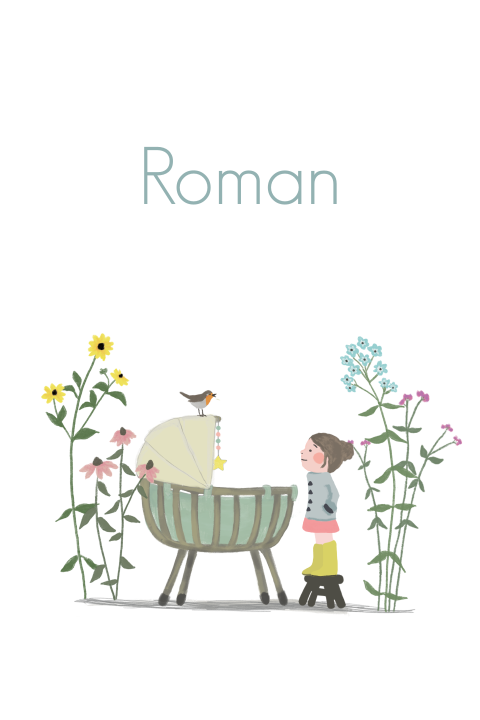 Poster rotanwiegje mint zus zomerbloemen