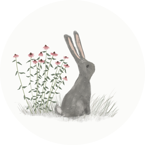 Sluitzegels Konijn rode zonnehoed