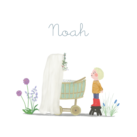 Poster rotanwiegje hemeltje broer lentebloemen