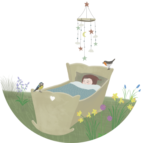 Sluitzegels Ledikant vogels lente