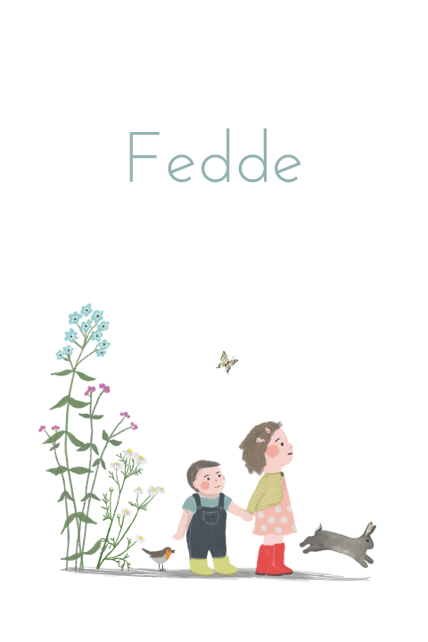 Poster wandeling zus zomerbloemen