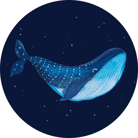 Sluitsticker Walvis