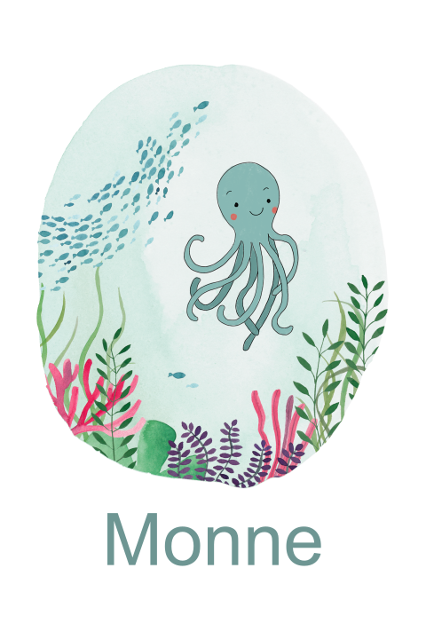 Geboortekaartje octopus in zeewereld