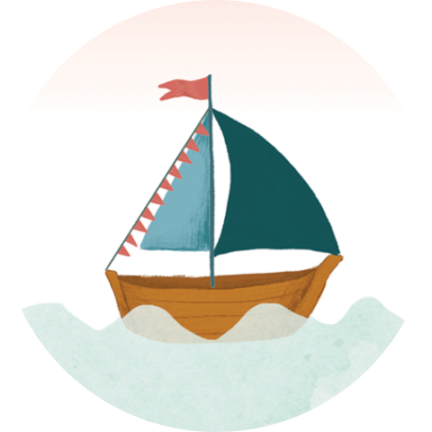 Sluitsticker Bootje
