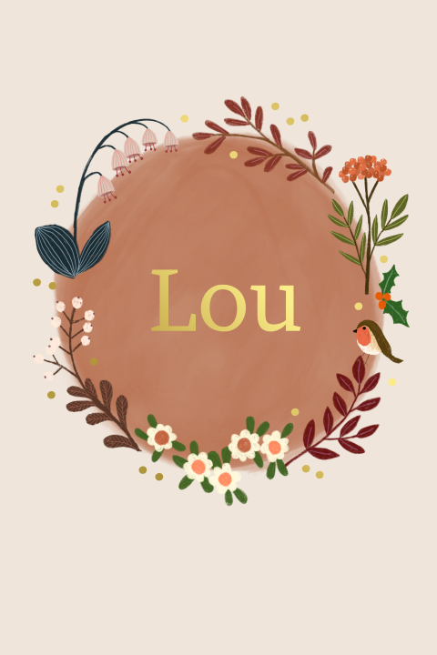 Geboortekaartje Lou  |  Winter cirkel
