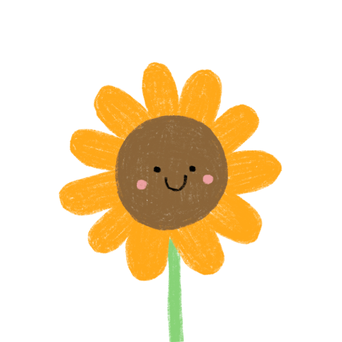 Sluitsticker vrolijke bloem