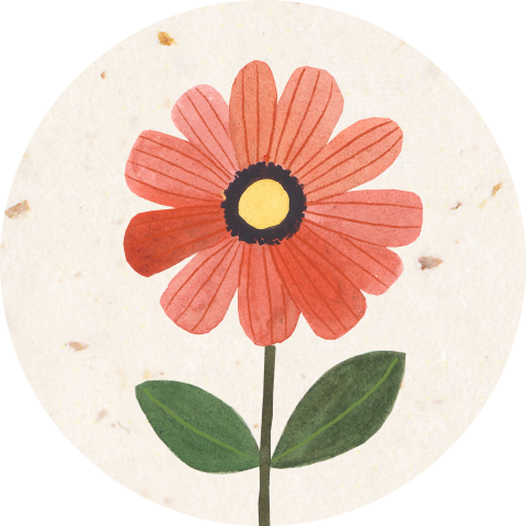Sluitsticker met bloemetje