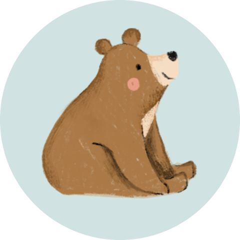 Sluitsticker met beertje