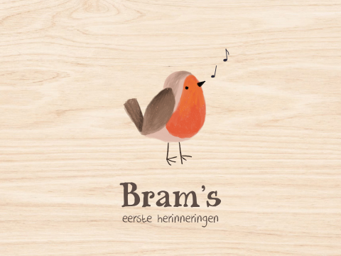 Houten herinnering kistje 'Bram' | Roodborstje
