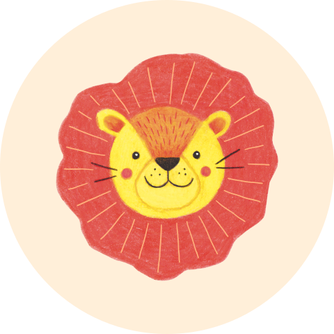 Sluitsticker leeuwtje