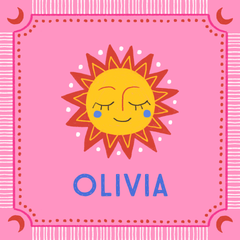 Geboortekaartje Olivia | Color blocking met vrolijk zonnetje