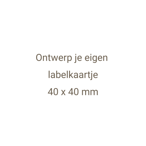 Blanco vierkant labelkaartje met gaatje
